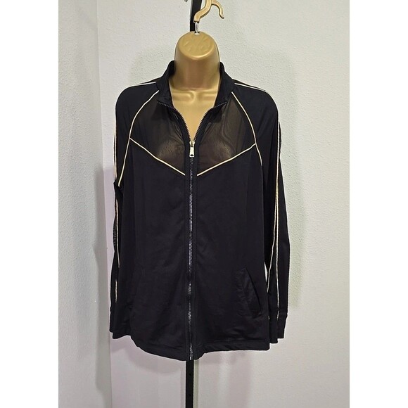 Performance Mesh Full Zip Black Boston Proper Athletic Jacket Womens Lge Sporty - Picture 2 of 8